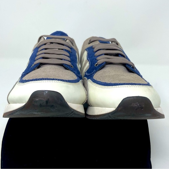 Mens Suede & Leather Sneakers Greca Design - Picture 12 of 16